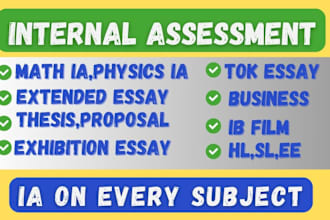 do internal assessment,tok,ib, extended and business essay, hl and sl