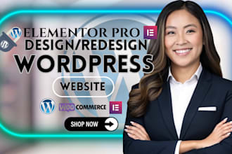 design and redesign wordpress website or landing page using elementor pro
