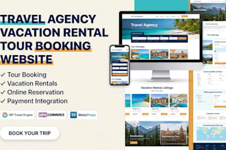 build travel  agency vacation rental travel booking website tour booking website