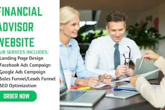 design financial advisor website financial advisor landing page lead generation