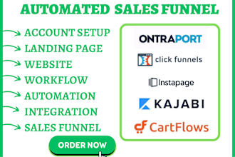 design ontraport kajabi instapage clickfunnels cartflows sales funnel wpfunnels