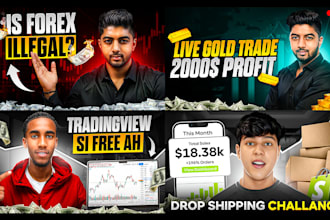 design a thumbnail of finance, drop shipping and trading