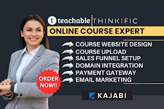 do elearning course website, online course website on teachable thinkific kajabi