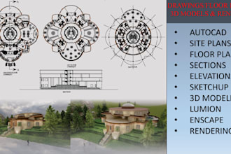 do architectural drawings 3d modeling rendering