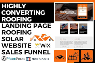 design roofing landing page roofing website solar roofing sales funnel