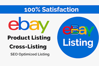 do ebay SEO listing, ebay listing, ebay product listing, ebay lister