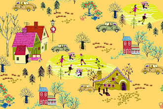 kid floral creative theme pattern