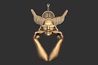 make 3d jewelry face design and character modeling