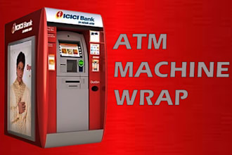 design creative atm machine wrap design