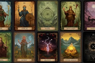 design your playing cards tarot card digital art in any style