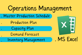 create master production schedule, production plan, capacity plan in excel