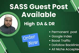 publish guest post on sass website low price for backlink