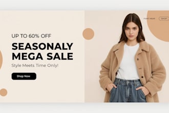design premium website banners for shopify, events and ads