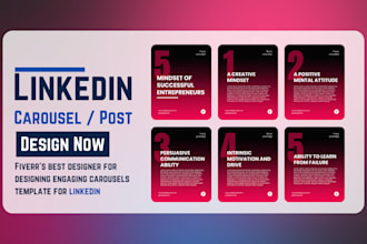 design stunning linkedin posts and carousels for you