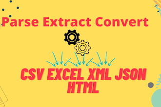 parse, extract, convert your CSV,XML,json,API,HTML,sql,txt data