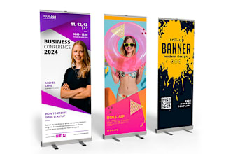 design roll up banner, retractable banner, signage