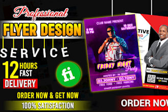 design modern business, event, marketing, and restaurant flyers