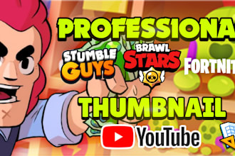 do a professional supercell game thumbnail for youtube video
