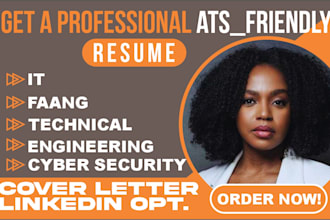 write professional technical, IT, faang, engineering, cyber security resume
