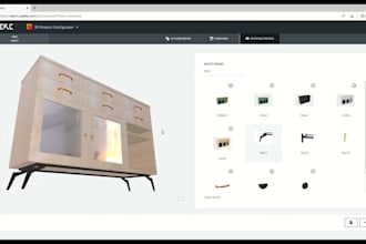 setup 3d furniture product configuration on zakeke
