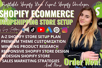build shopify store design shopify dropshipping redesign shopify website design