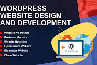 do wordpress, elementor, e commerce, godaddy websites design, web landing page