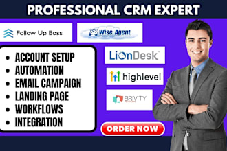 setup rei reply clime wise agent crm liondesk gohighlevel follow up boss brivity