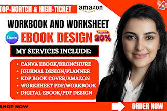 be ebook writer, mental health workbook, brochure design, canva ebook design