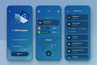 develop effective create vpn app for android and IOS with admin panel