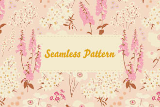 create seamless pattern designs for fabric wallpaper etc