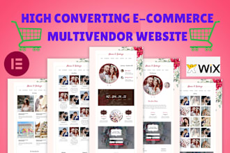 build ecommerce website on bigcommerce, shopify, wix, godaddy, or wordpress