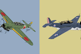 create stunning airplane illustrations in my unique style