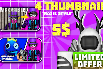 make a roblox thumbnail for your youtube channel