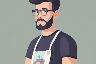 draw a 2d character, cartoon character