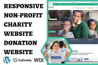 design non profit website charity donation website ngo church donation website