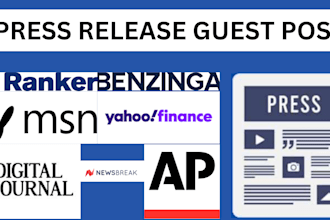 publish PR, guest post on digital journal and  apnews,com