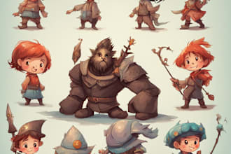 create fantasy characters and backgrounds