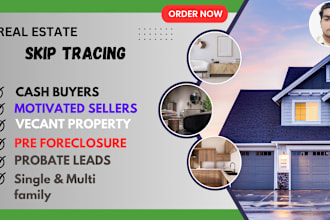 provide you motivated sellers cash buyers off market leads with skip tracing