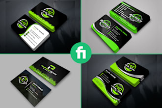 design modern landscape and lawn care business card design