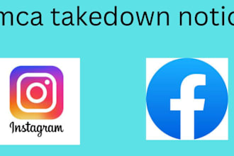 remove the infringing and defaming posts on facebook and instagram under dmca