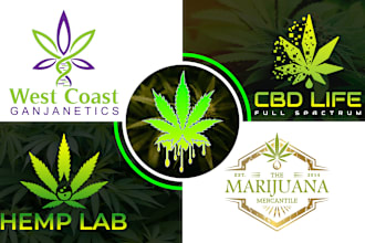 do cannabis weed marijuana hemp cbd oil logo