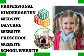 build kindergarten website daycare website preschool website school website