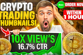 create crypto trading  podcast youtube thumbnails
