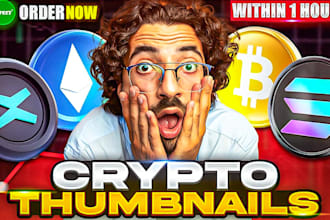 create crypto trading  youtube thumbnails