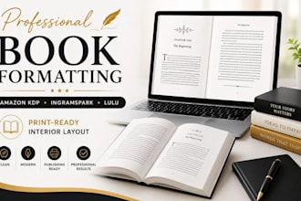 format your book for amazon KDP, ingramspark, lulu