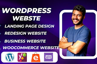 create woocommerce website, wordpress landing page, web page design