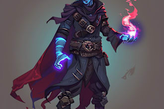 create a dnd art and d and d character for you
