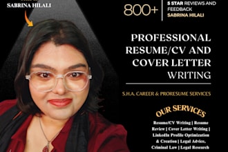 create your professional resume, CV, cover letter, and linkedin profile