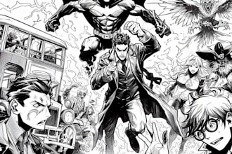 draw illustrations, comic book art, fan art