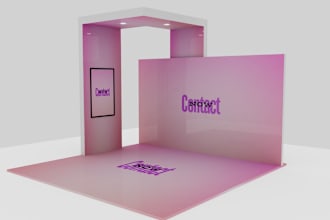 do 3d realistic trade show booth design
